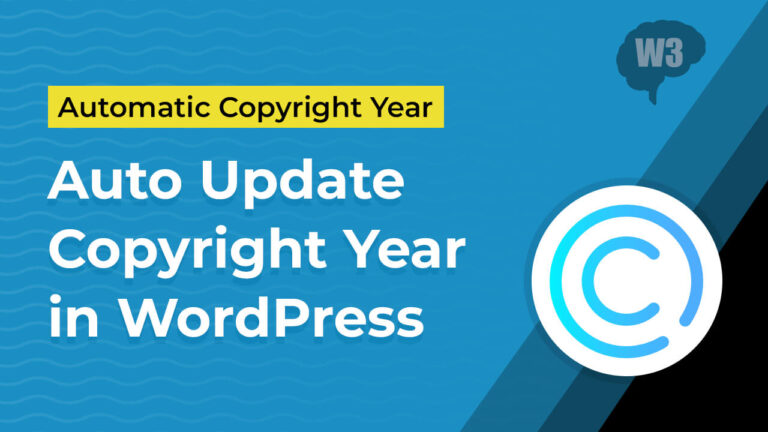 Update the copyright year automatically in WordPress