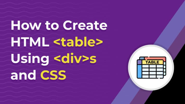 How to create HTML tables with DIV and CSS
