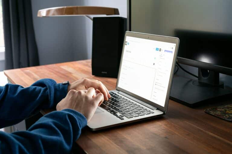 Person setting up a WordPress blog using the WordPress dashboard in 2026